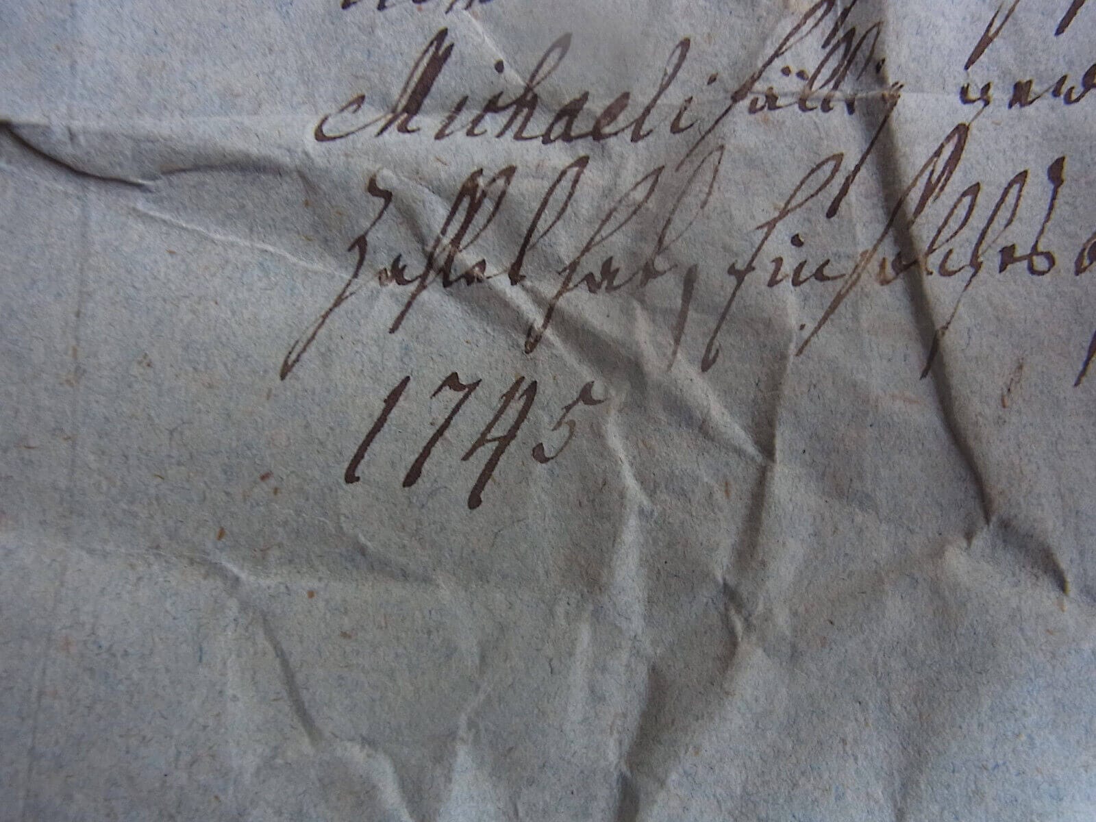 A receipt or invoice dated 1745 to Christian Friedrich Pohlmann