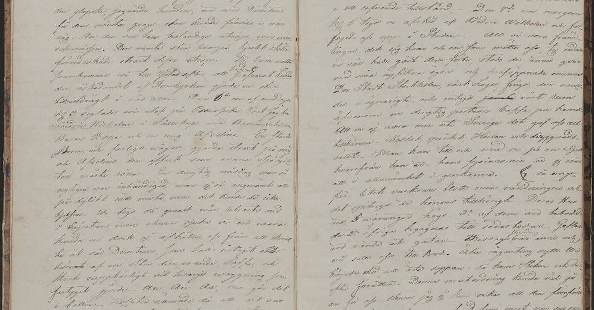 Carl Fredrik Påhlman’s Travel Journals Published by Riksarkivet