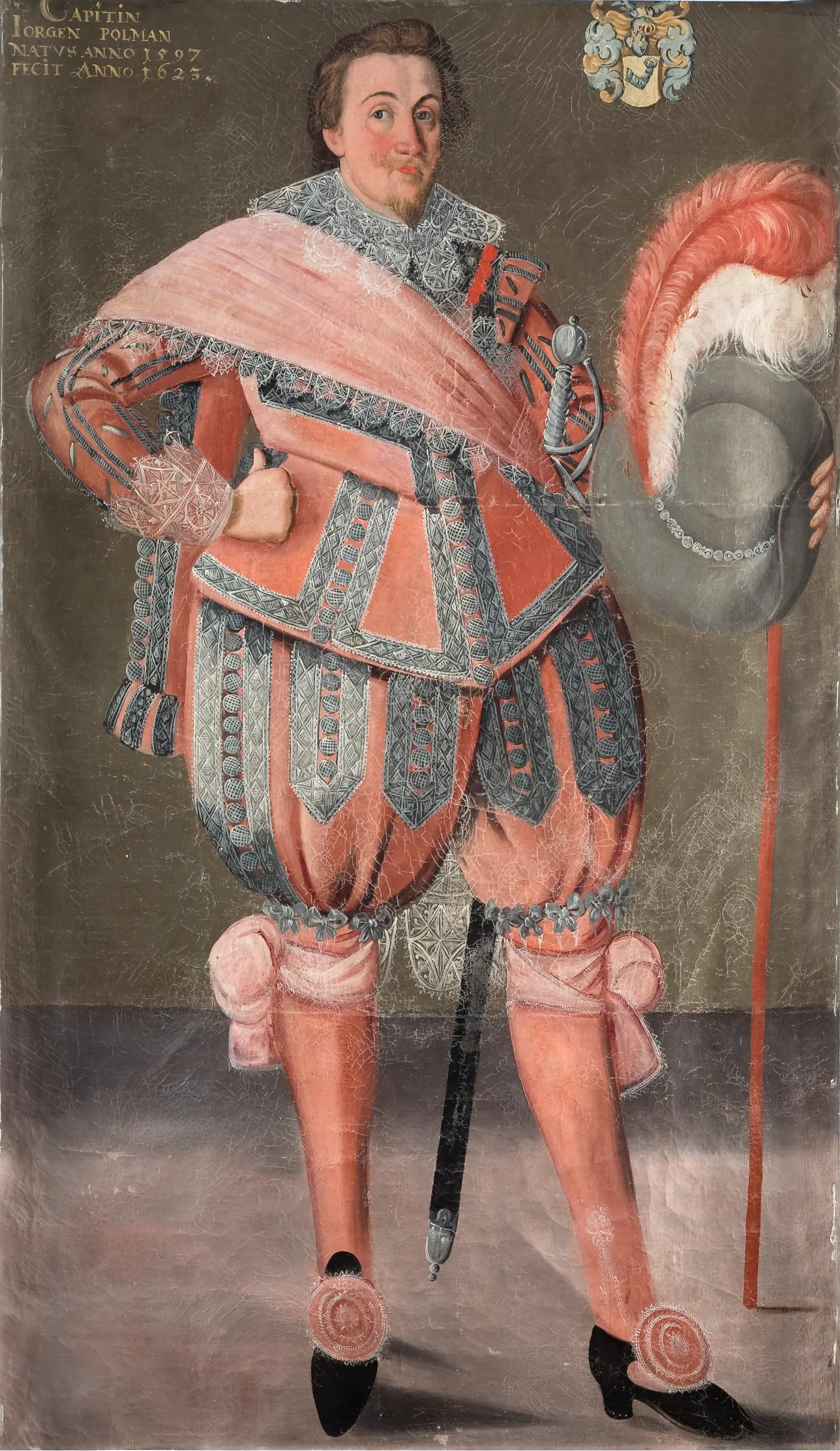 Captain Jöran Polman in full size with his officer uniform