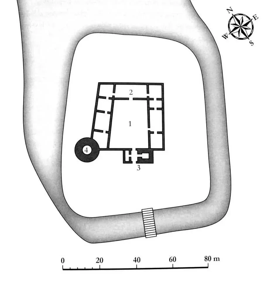 Plan of the castle from the 16th century