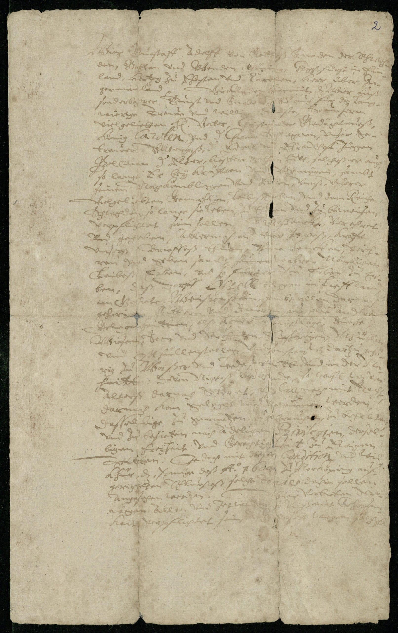 Gustav Adolf’s letter to Jürgen Pohlmann about the village of Öötla