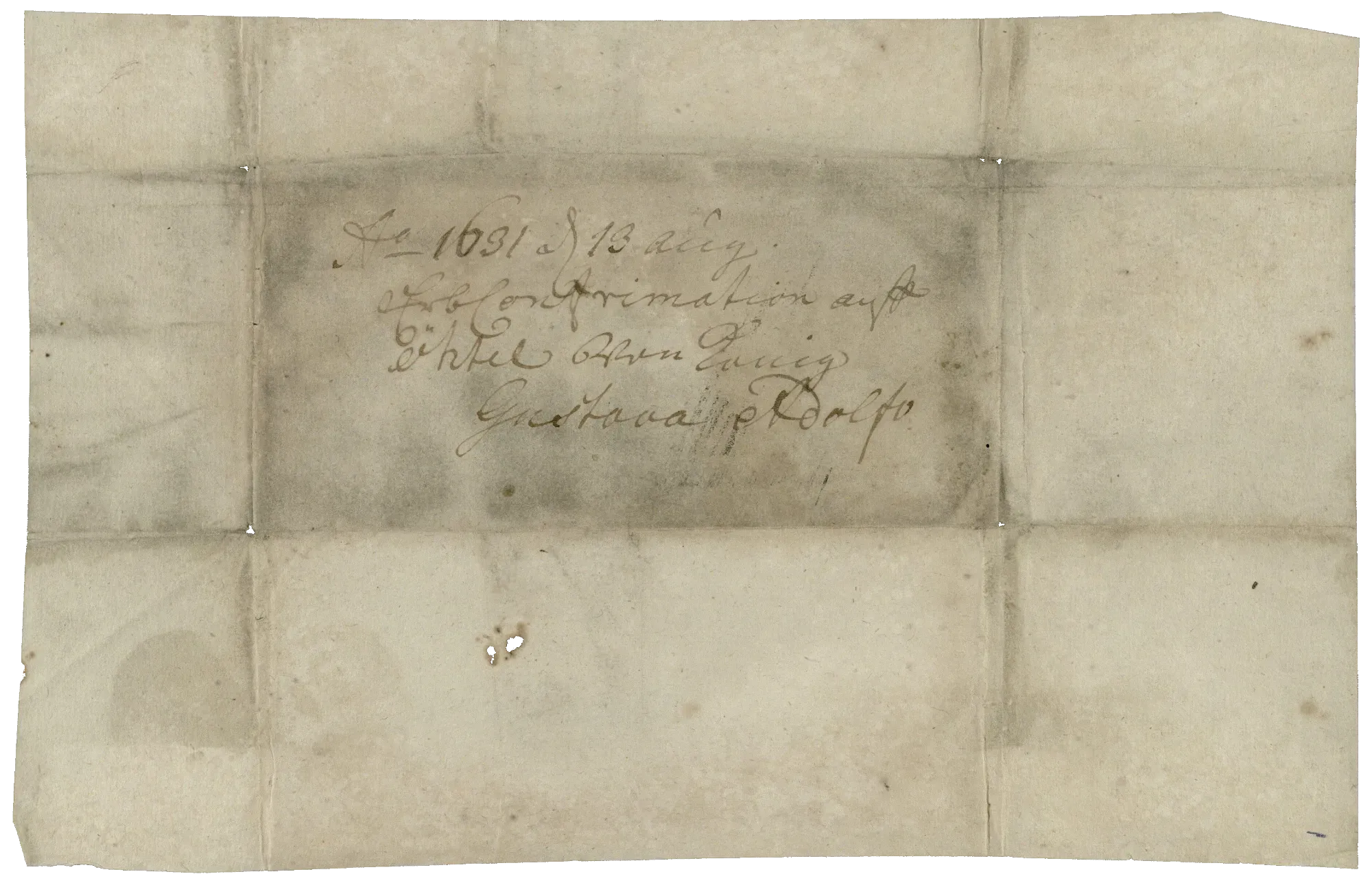 Gustav Adolf’s letter to Jürgen Pohlmann about the village of Öötla