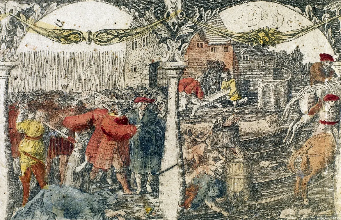 Painting depicting Stockholm Bloodbath
