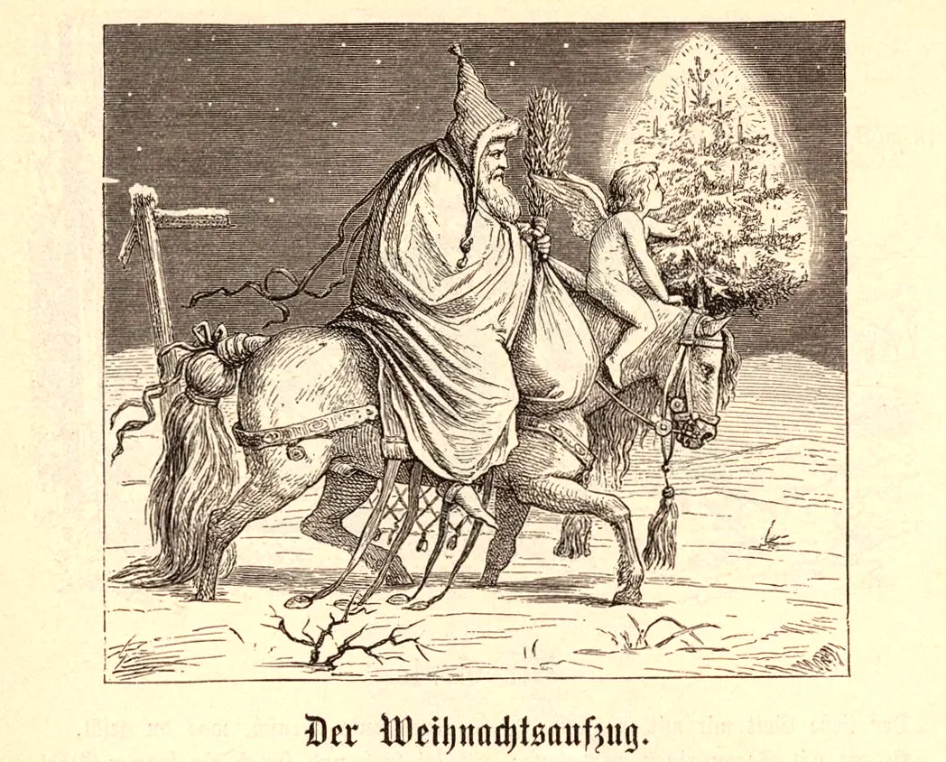 Illustration of Knecht Ruprecht and the Christkind