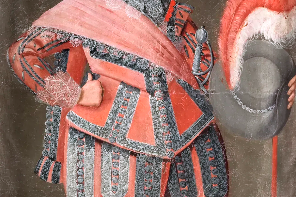 Close up of Jöran Polman's portrait at Skokloster