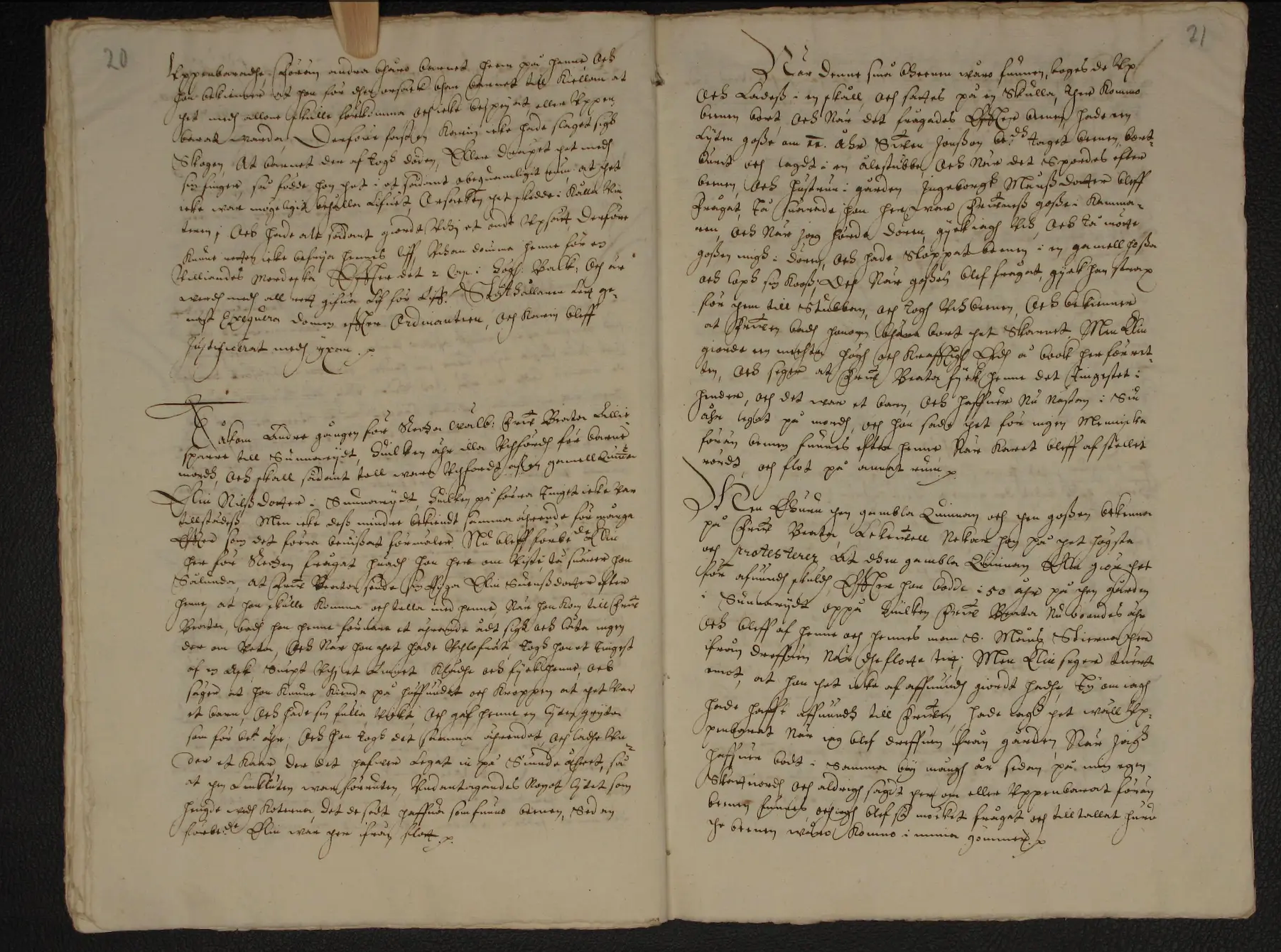 Court record of the Västbo Häradsrätt, September 16–17, 1633